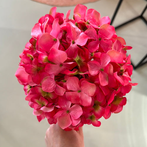 HORTENSIA STEEL roze  60cm - Zijden bloem - Kunst bloem -duurzaam