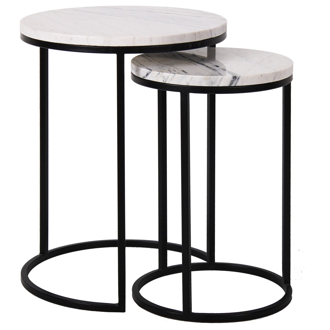 Bijzettafel Lexington set van 2 (White)