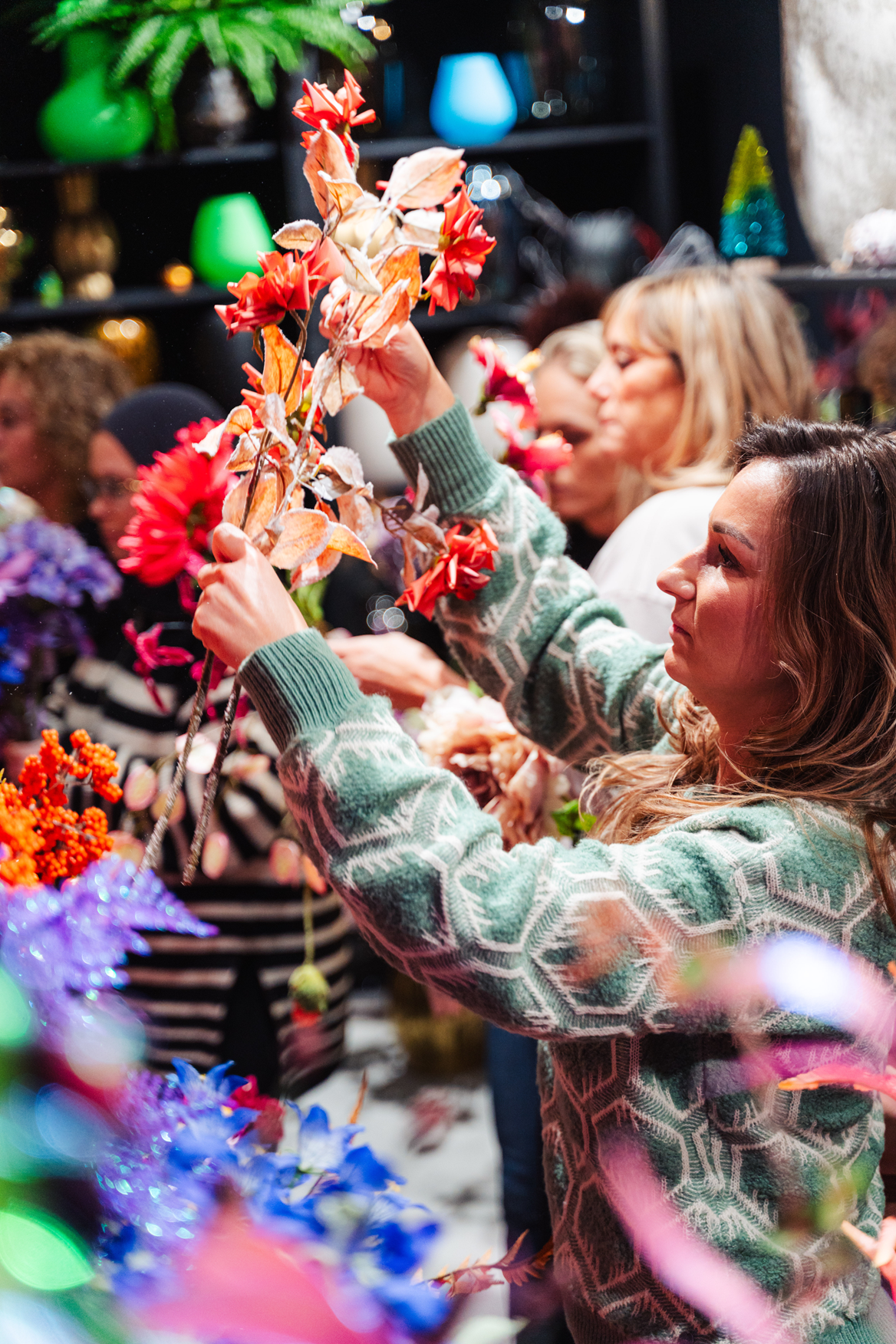 Zijden bloemen workshop volgen bij sharon flowers