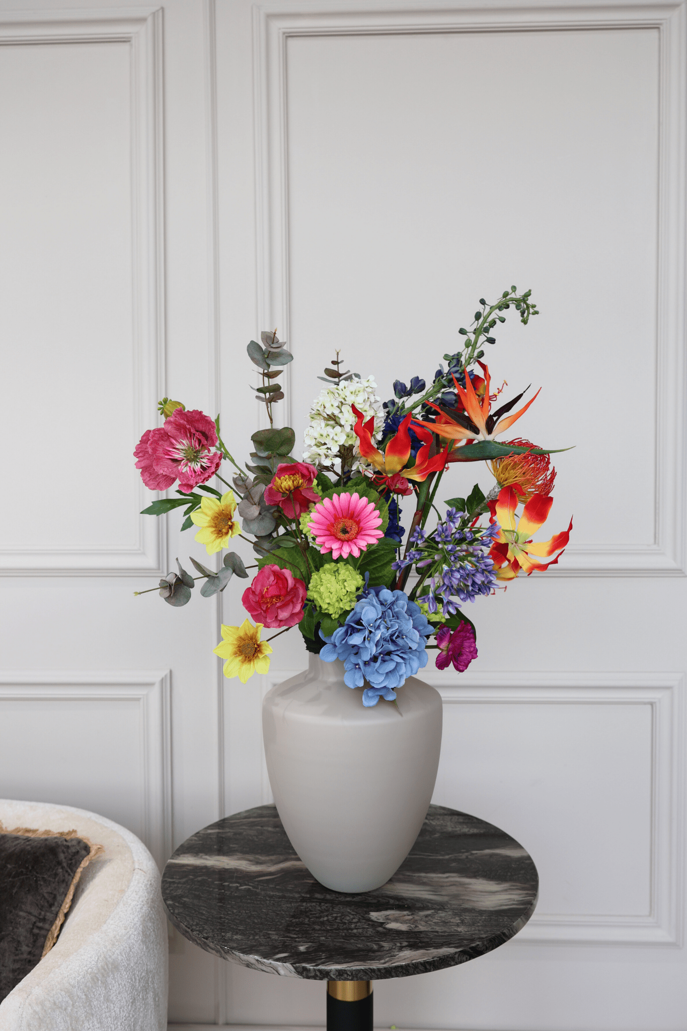 Bont Royaal - zijden boeket - Luxe zijden bloemen boeket - Kunstbloemen van Sharon Flowers