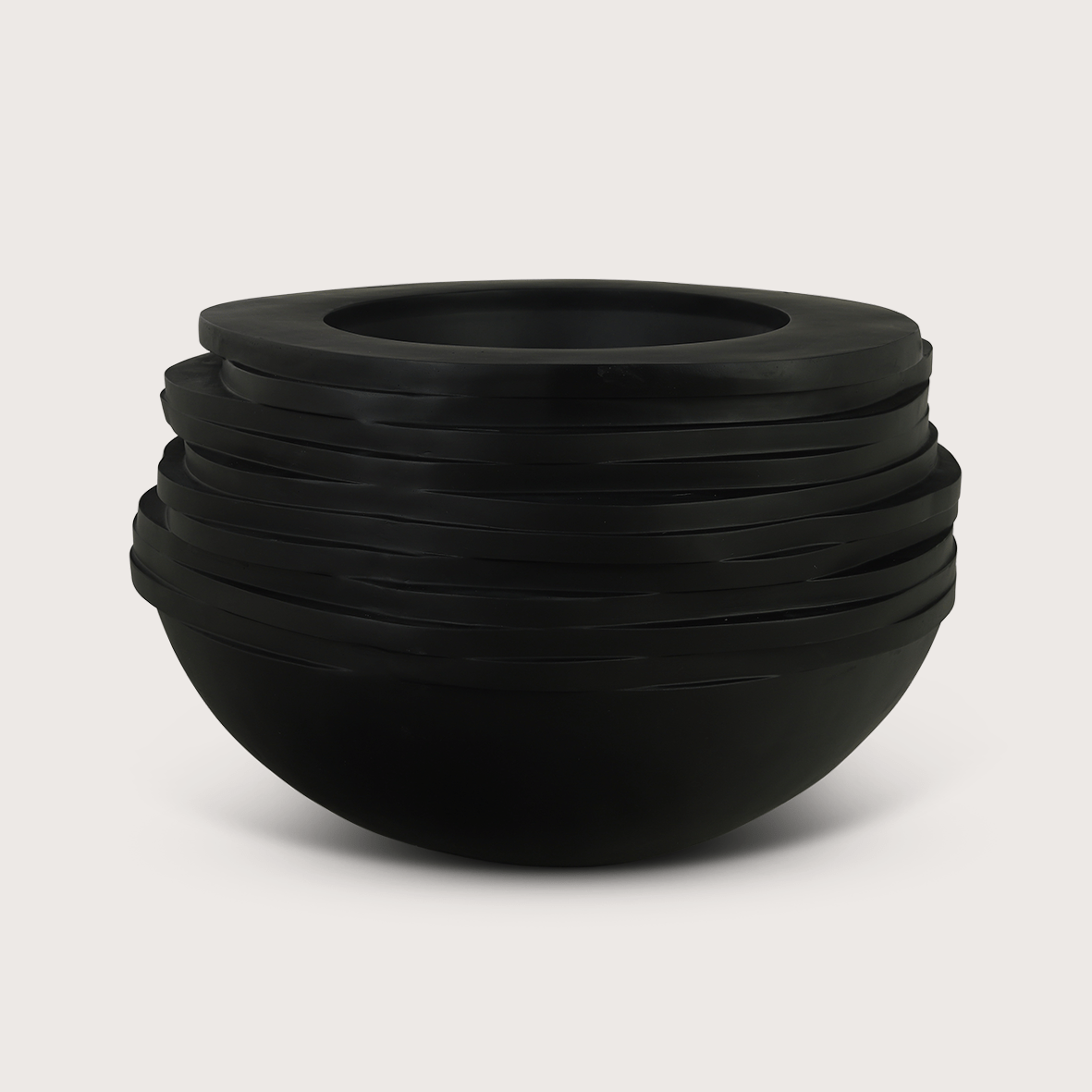 Bowl Roza Zwart Mat D85 H52,5 - Luxe zijden bloemen boeket - Kunstbloemen van Sharon Flowers