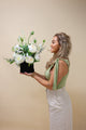 Flowerbox - Pure White - Modern - Luxe zijden bloemen boeket - Kunstbloemen van Sharon Flowers