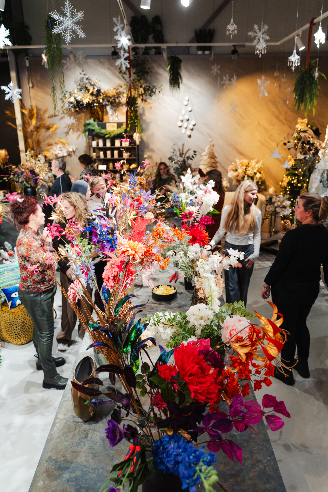 Zijden bloemen workshop bij sharon flowers in purmerend