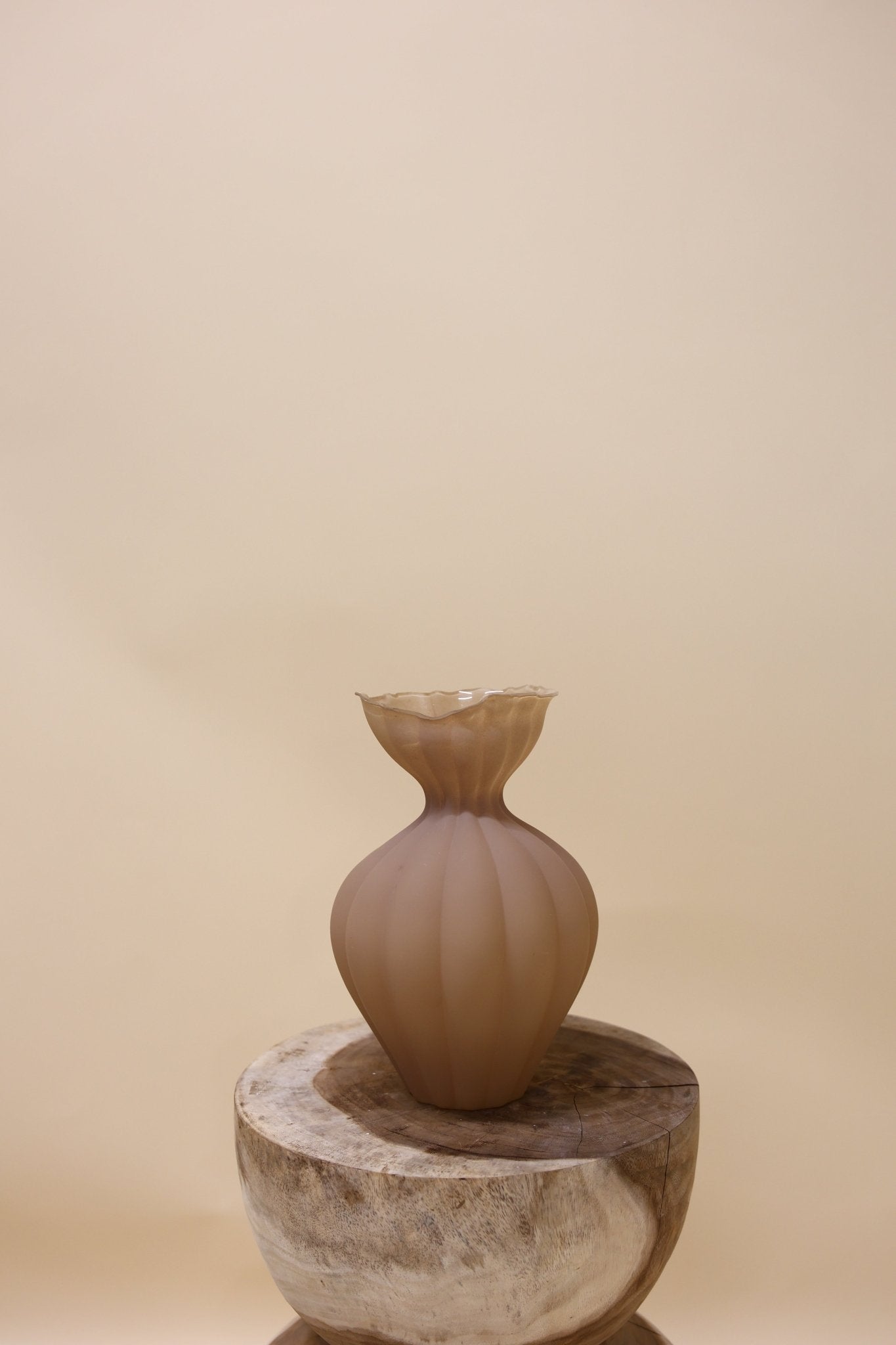 Luxx natural brown vase - 2 kleuren - per stuk - 20x31cm - Luxe zijden bloemen boeket - Kunstbloemen van Sharon Flowers