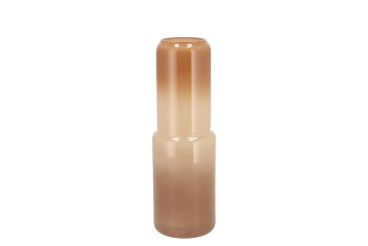 May natural brown vase long 9x9x25cm - Luxe zijden bloemen boeket - Kunstbloemen van Sharon Flowers