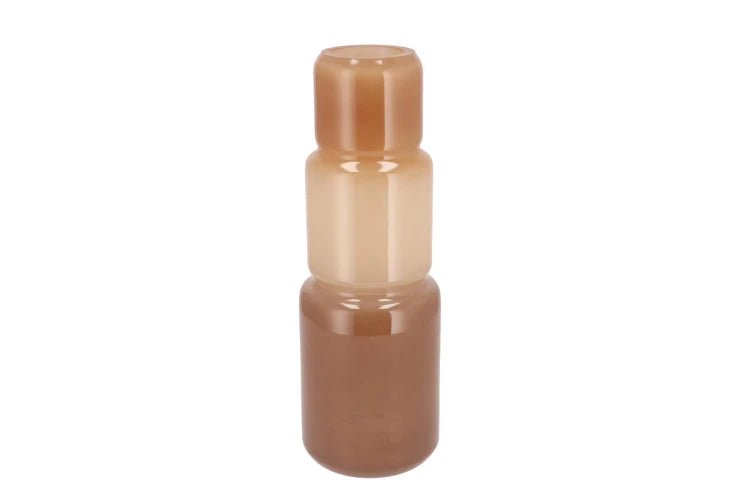 May natural brown vase tower ass 12x12x35cm - Luxe zijden bloemen boeket - Kunstbloemen van Sharon Flowers