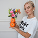 Milou zijdenboeket Fruitmix - inclusief vaas - Luxe zijden bloemen boeket - Kunstbloemen van Sharon Flowers
