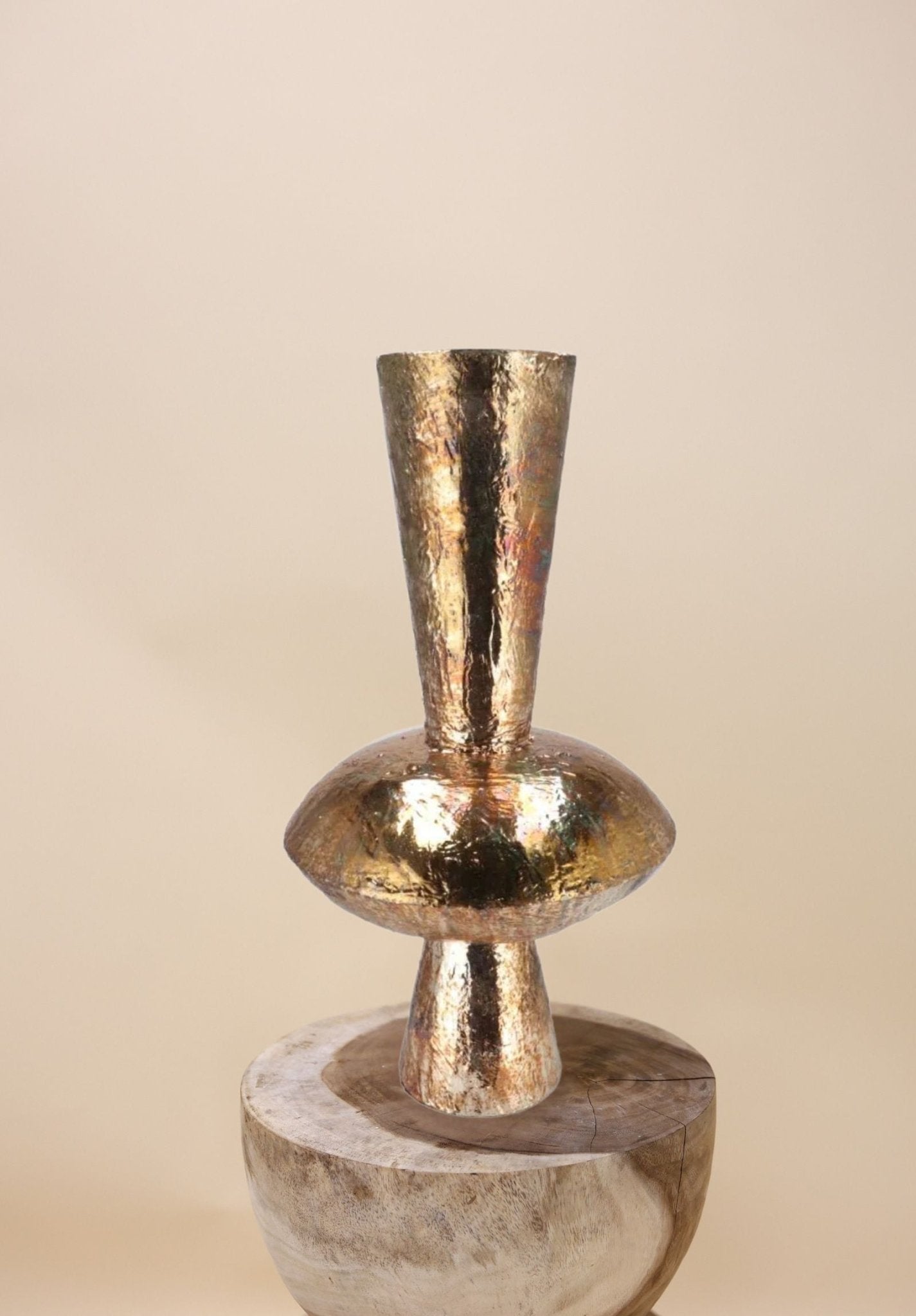 Noah Wild Gold Vase Bulb - Luxe zijden bloemen boeket - Kunstbloemen van Sharon Flowers
