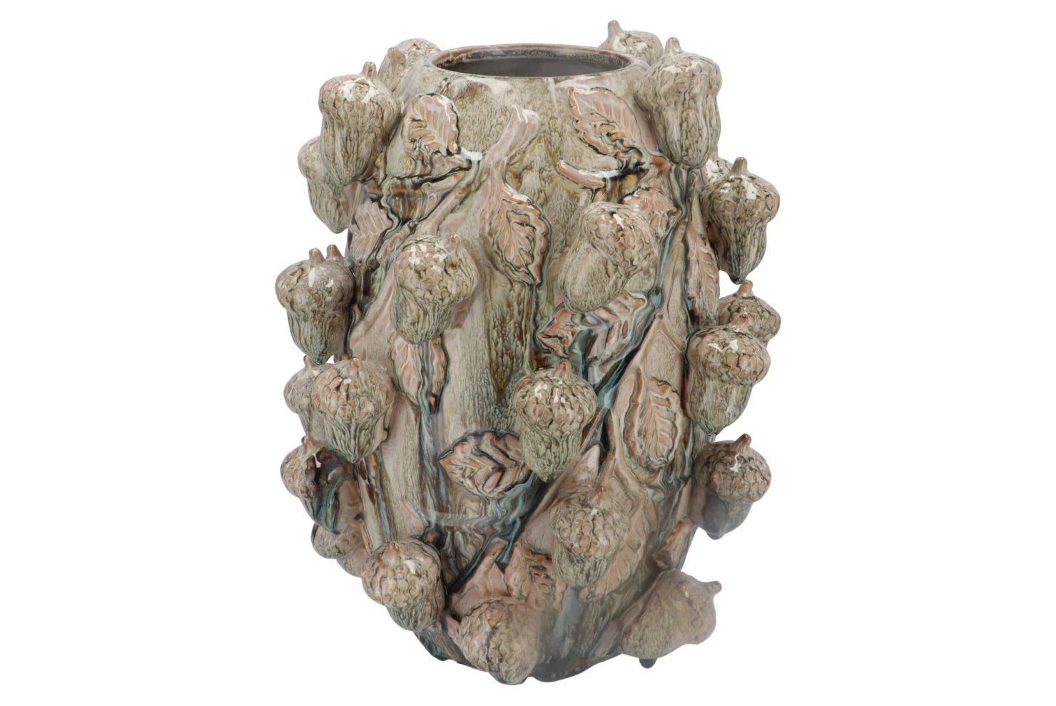 Nut vase - 30x30x21cm - Luxe zijden bloemen boeket - Kunstbloemen van Sharon Flowers