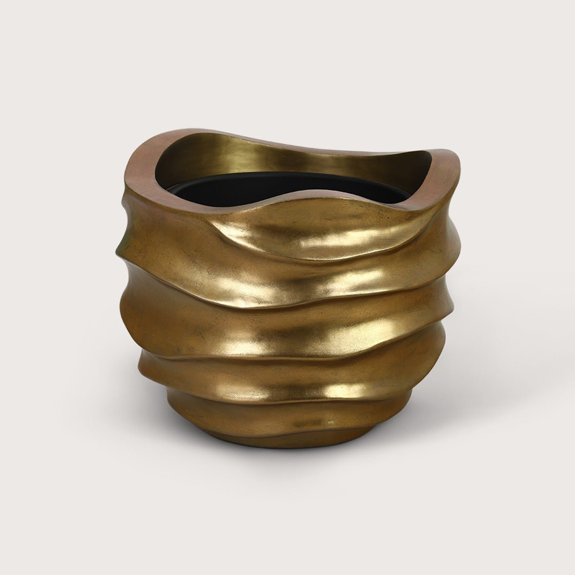 Pot Wefy L goud D61 H49 - Luxe zijden bloemen boeket - Kunstbloemen van Sharon Flowers