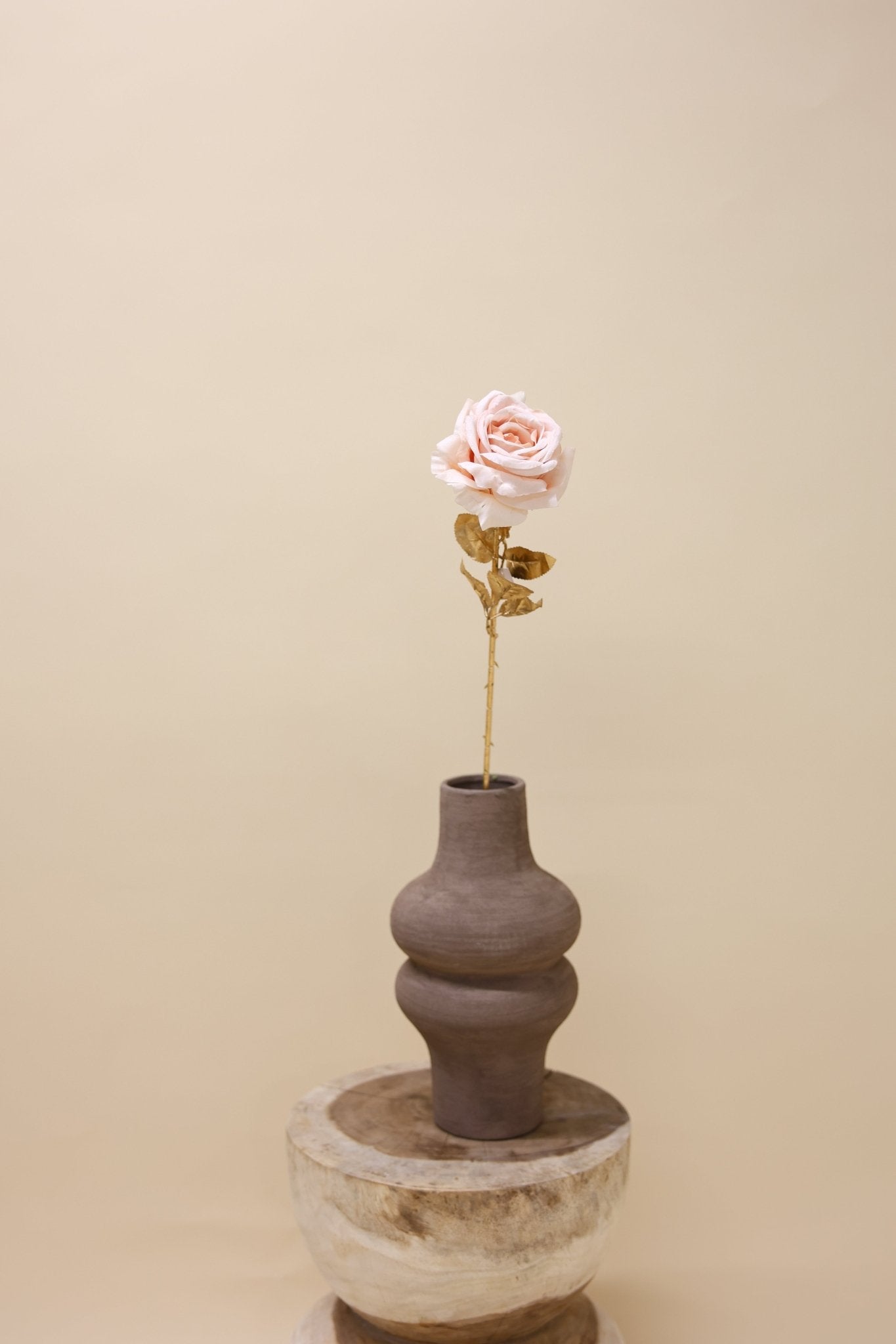 Roos Goldie crème 75 cm - Luxe zijden bloemen boeket - Kunstbloemen van Sharon Flowers