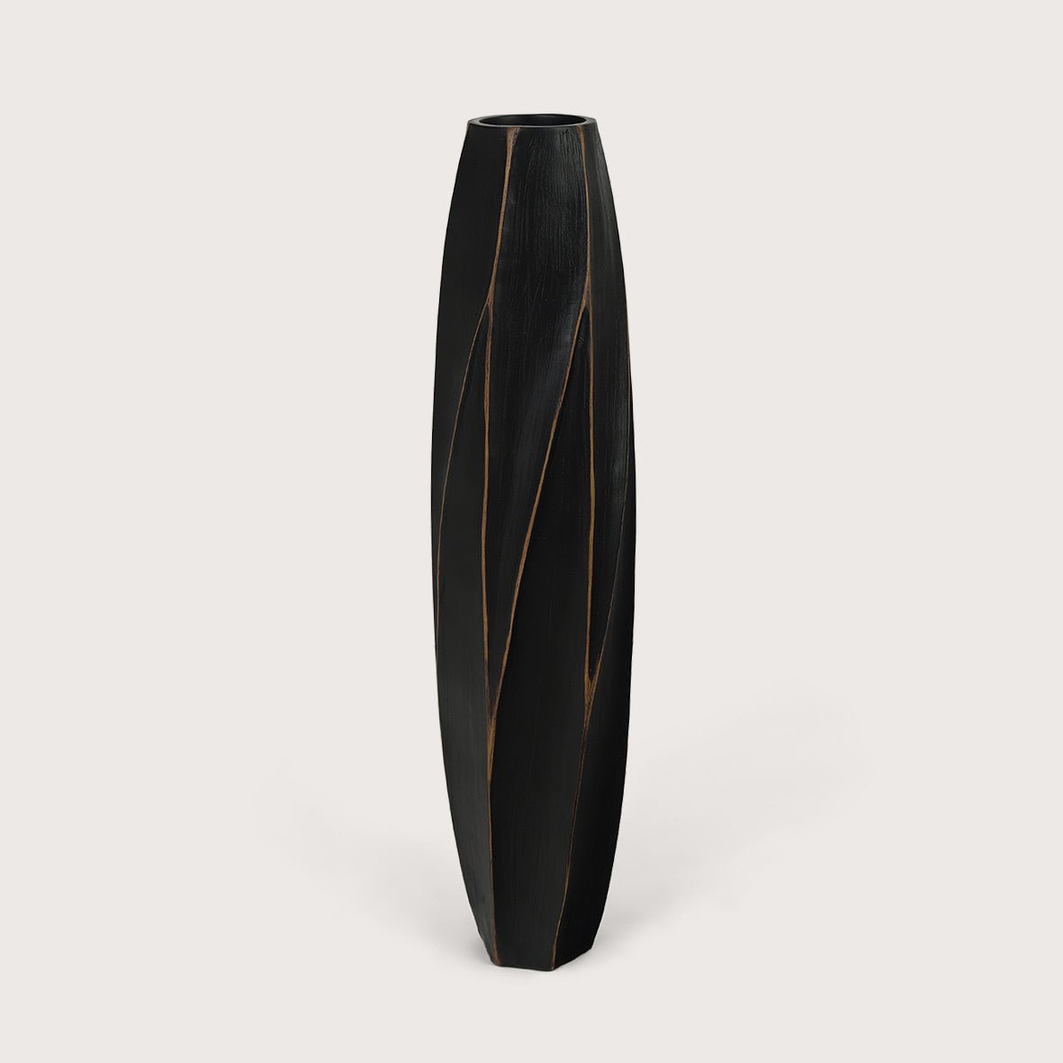 Vaas Alba black D19 H81 - Luxe zijden bloemen boeket - Kunstbloemen van Sharon Flowers