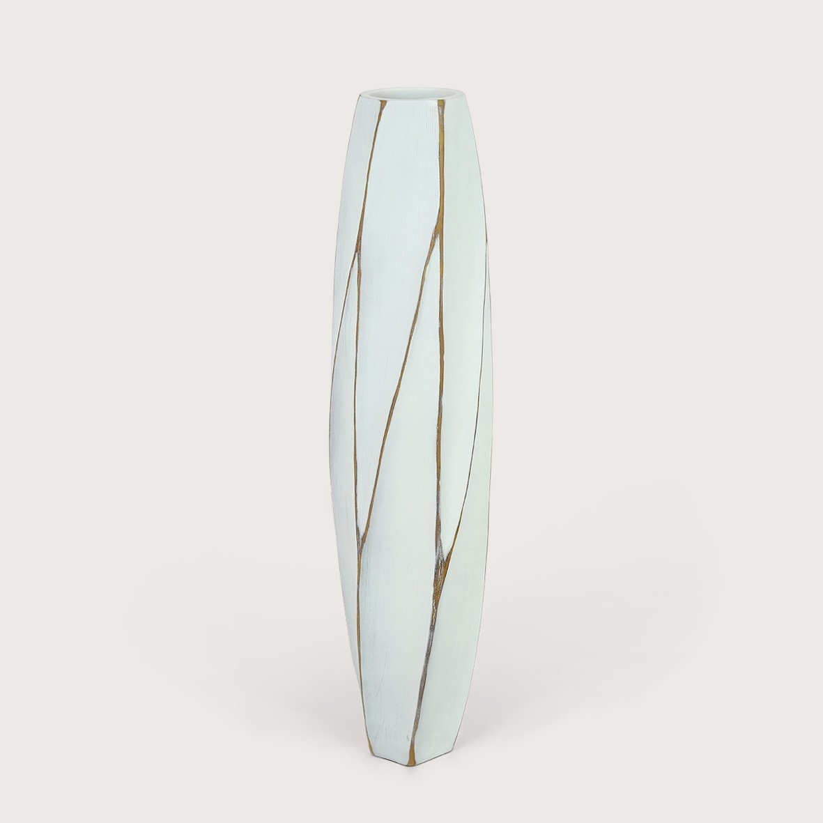 Vaas Alba white D19 H81 - Luxe zijden bloemen boeket - Kunstbloemen van Sharon Flowers