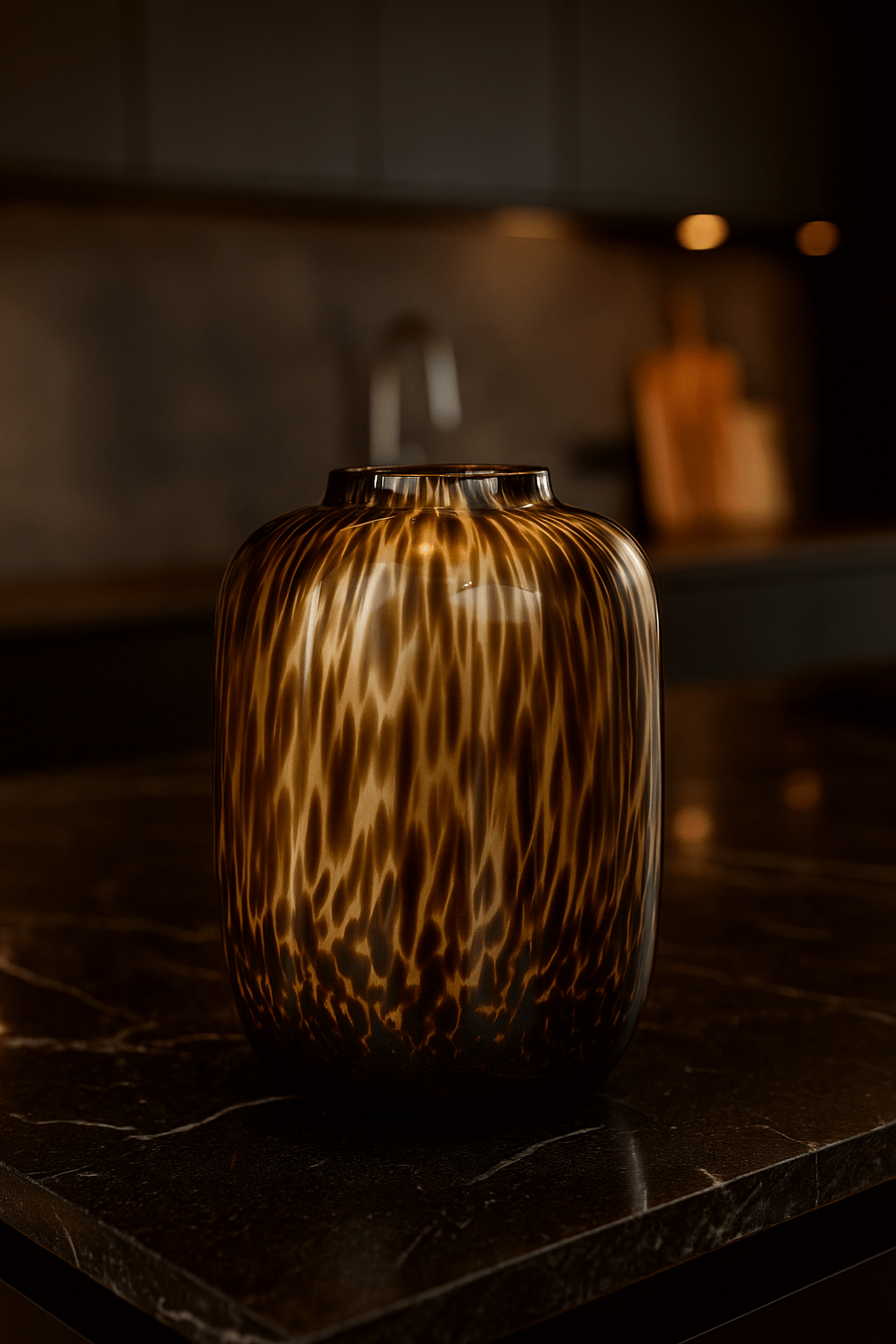 Vaas - Cheetah goud - glas - Luxe zijden bloemen boeket - Kunstbloemen van Sharon Flowers