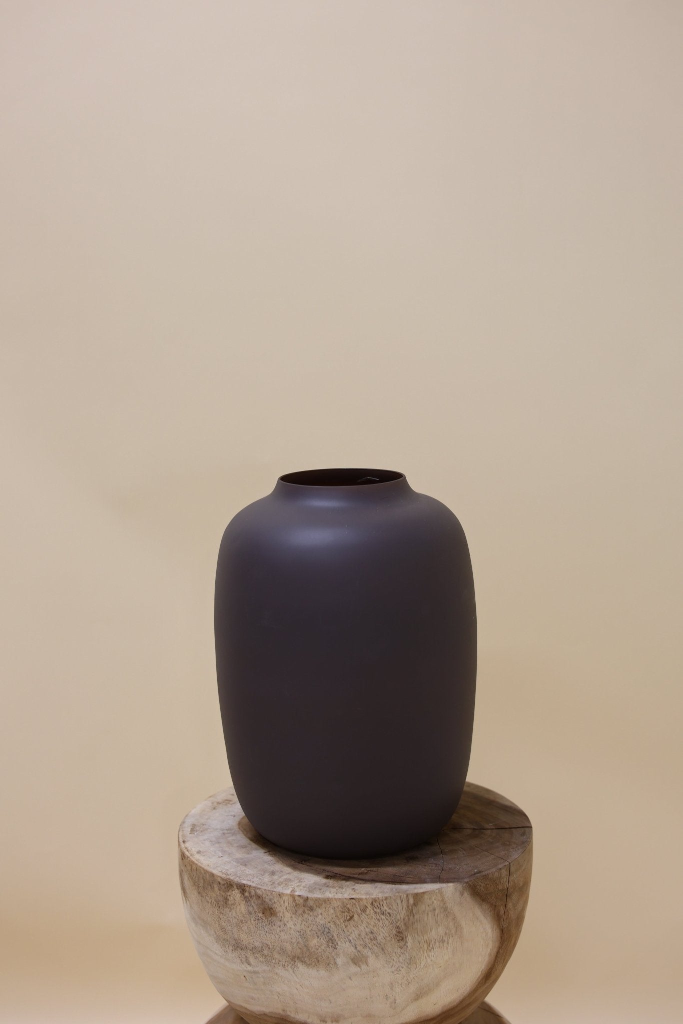 Vaas - Matt Earth - glas - Luxe zijden bloemen boeket - Kunstbloemen van Sharon Flowers
