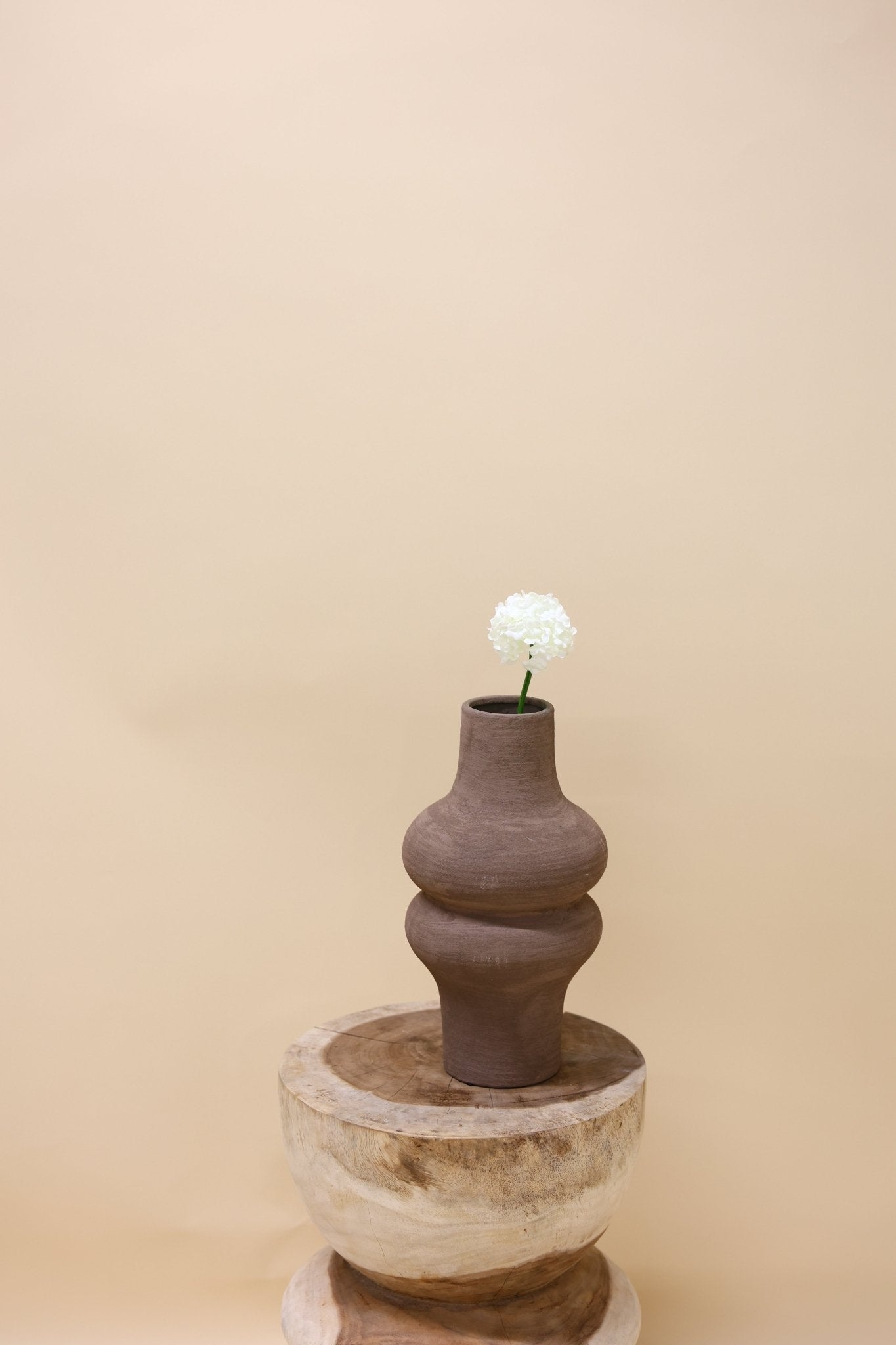 Viburnum / Sneeuwbal crème 30 cm - Luxe zijden bloemen boeket - Kunstbloemen van Sharon Flowers