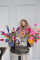 Zijdenboeket Celestial - incl vaas - Luxe zijden bloemen boeket - Kunstbloemen van Sharon Flowers