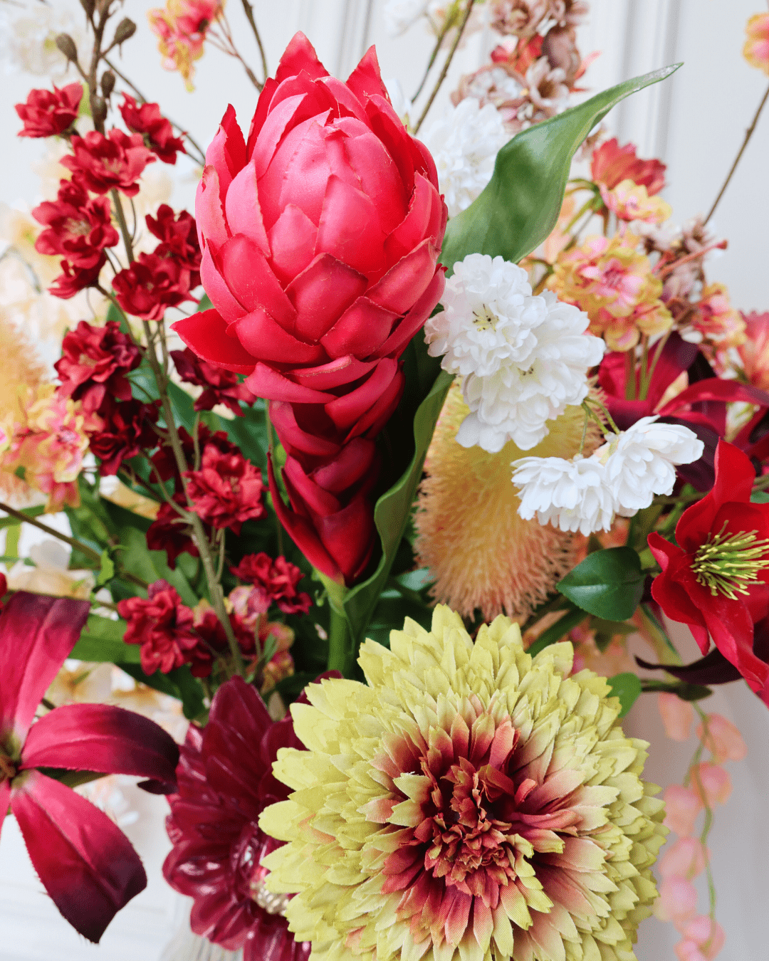 Zijdenboeket cozy - Luxe zijden bloemen boeket - Kunstbloemen van Sharon Flowers