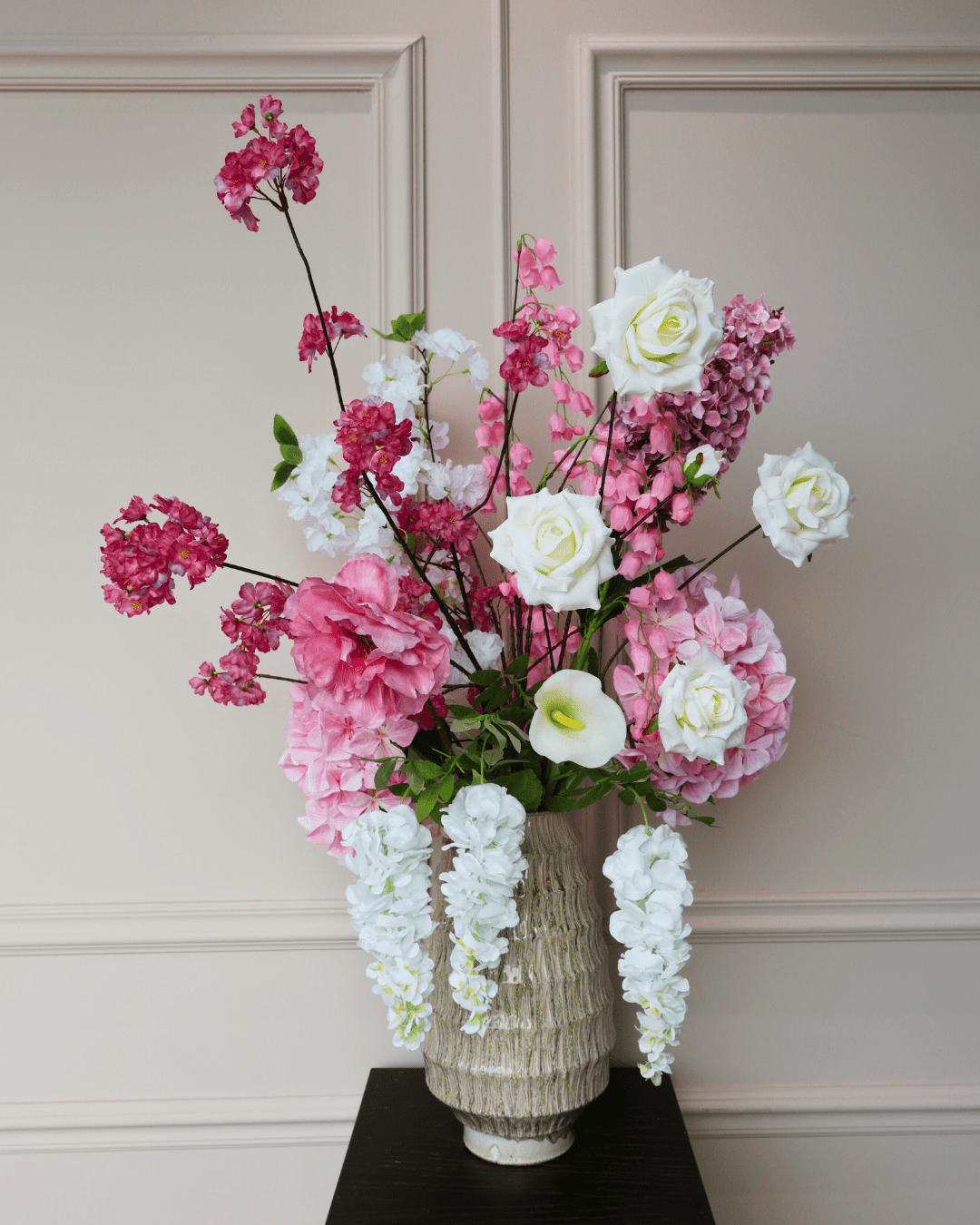 Zijdenboeket Dolly - Luxe zijden bloemen boeket - Kunstbloemen van Sharon Flowers