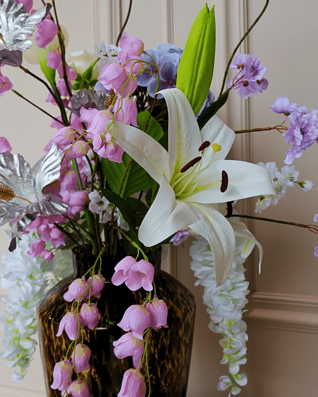 Zijdenboeket Lovely - Luxe zijden bloemen boeket - Kunstbloemen van Sharon Flowers