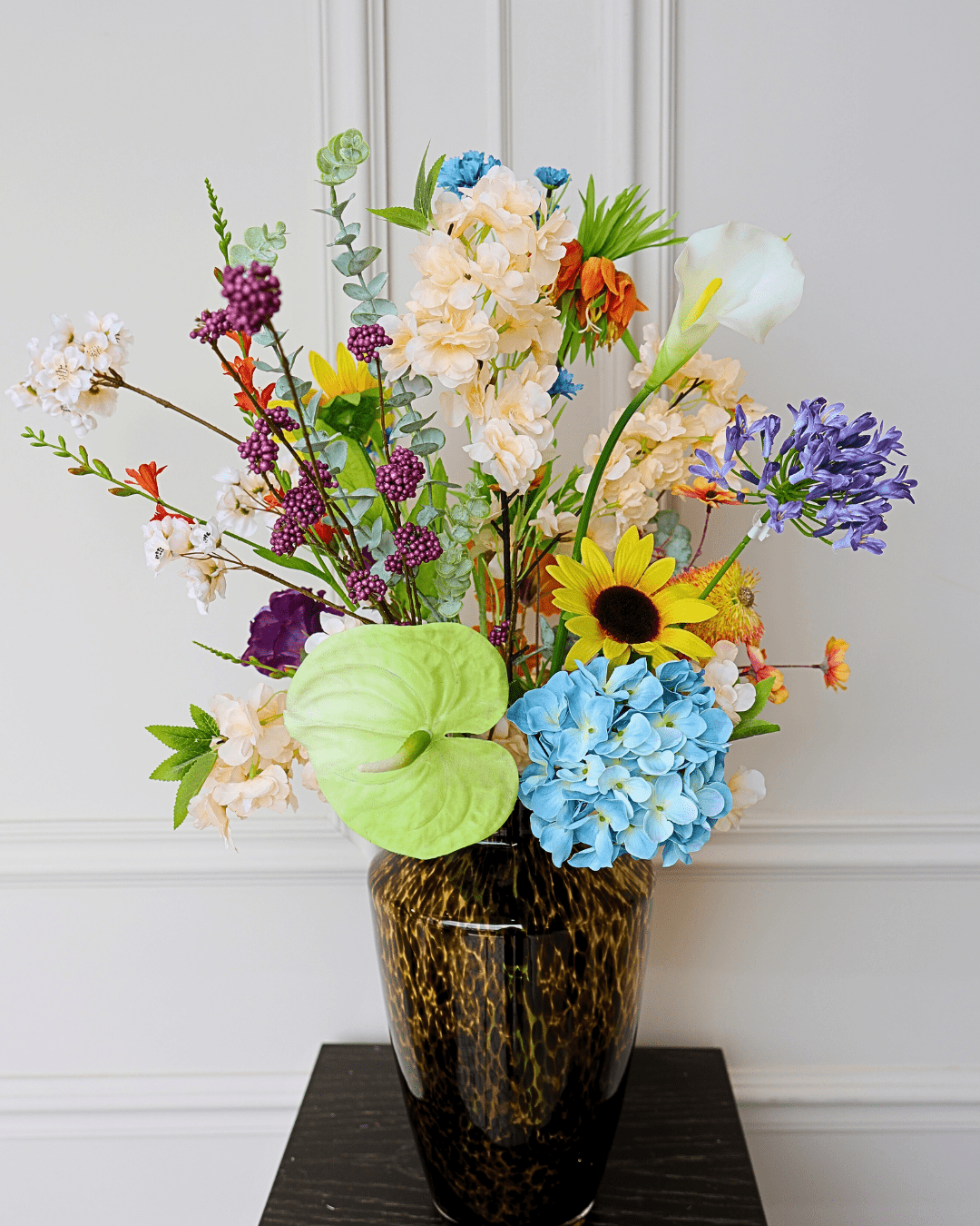 Zijdenboeket Sunny - Luxe zijden bloemen boeket - Kunstbloemen van Sharon Flowers