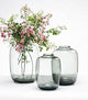 Vaas - Zwart glas - Black smoke - Luxe zijden bloemen boeket - Kunstbloemen van Sharon Flowers
