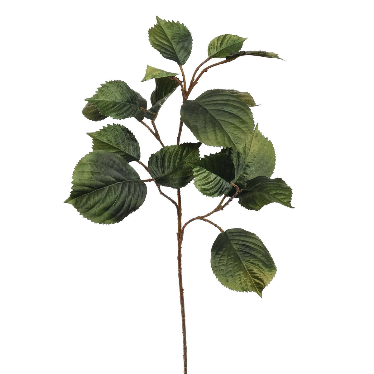 Losse zijden bloem Hortensiablad groen 110 cm