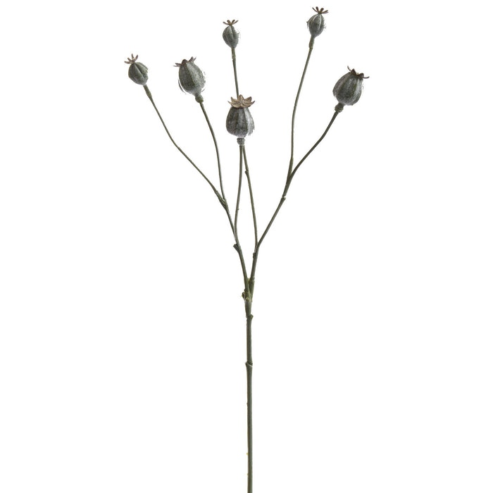 POPPY FRUIT 65CM GROEN - Zijden bloem - Kunst bloem -duurzaam