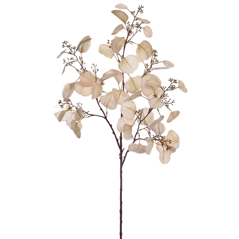 EUCALYPTUS W/BERRY 90CM BEIGE - Zijden bloem - Kunst bloem -duurzaam