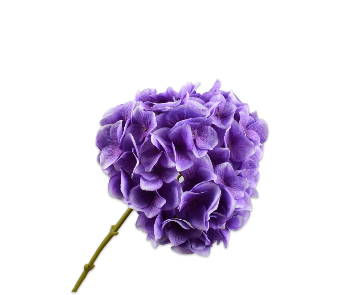 HORTENSIA STEEL PAARS 89 cm - Zijden bloem - Kunst bloem -duurzaam