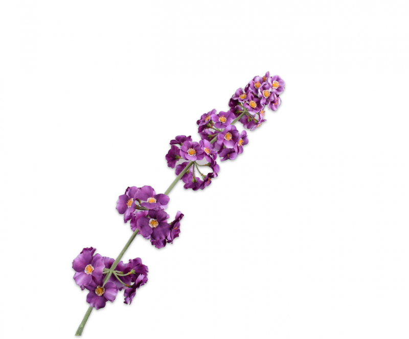Primula paars 110cm - Zijden bloem - Kunst bloem -duurzaam