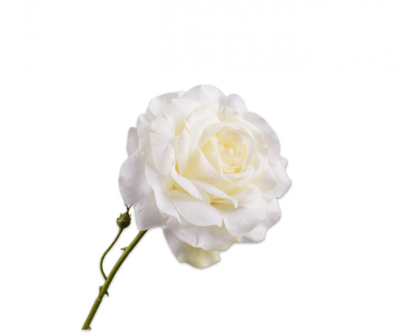 ROOS WIT 72 cm- realtouch - Zijden bloem - Kunst bloem -duurzaam