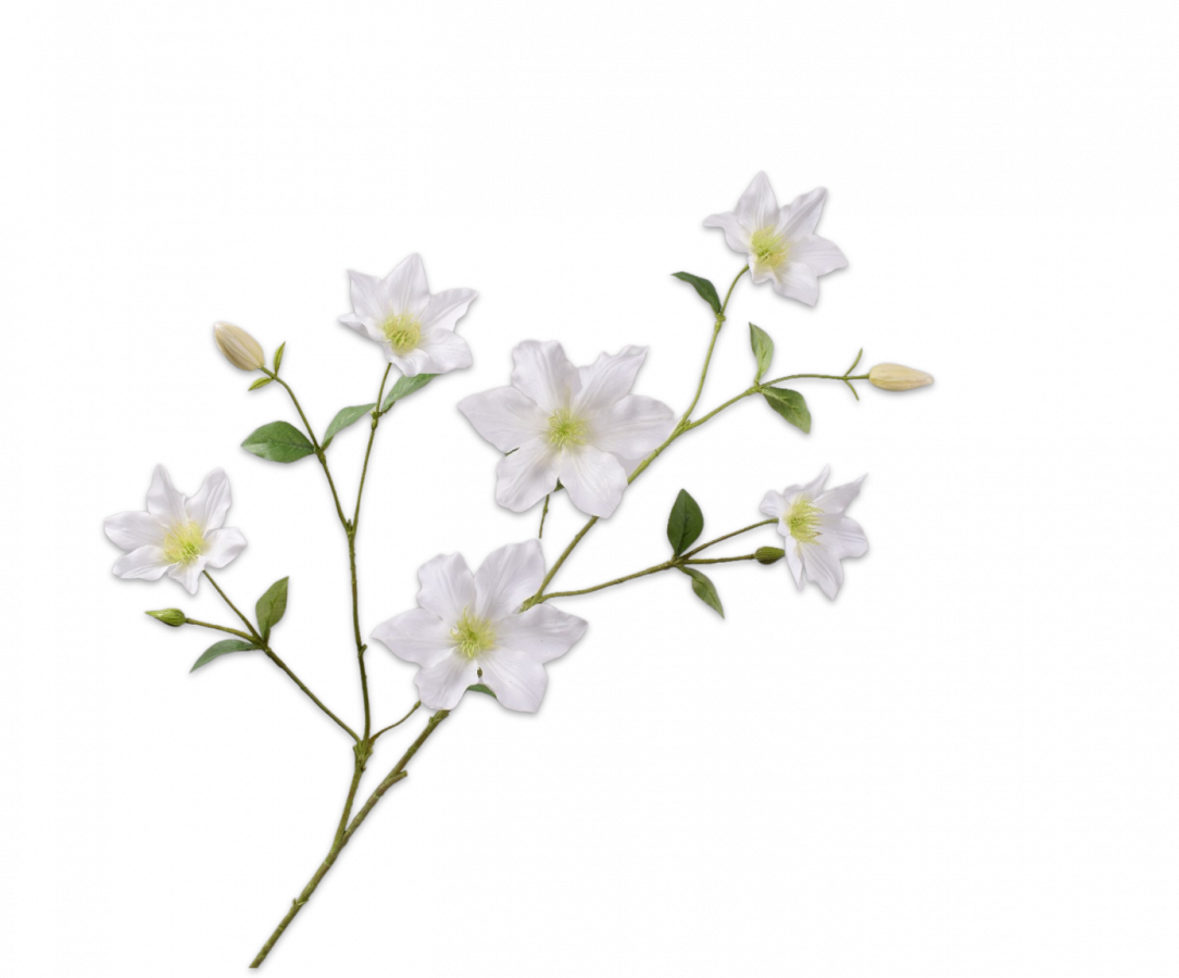 CLEMATIS TAK WIT 94 cm - Zijden bloem - Kunst bloem - 94 cm - duurzaam