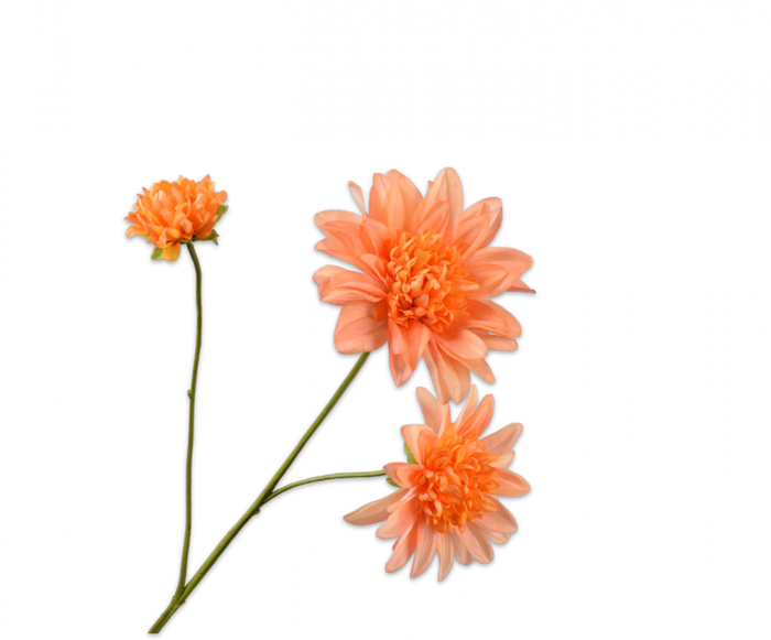 DAHLIA ORANJE 65 cm- real touch - Zijden bloem - Kunst bloem -duurzaam