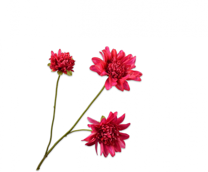 DAHLIA Fuchsia 65 cm- real touch - Zijden bloem - Kunst bloem -duurzaam