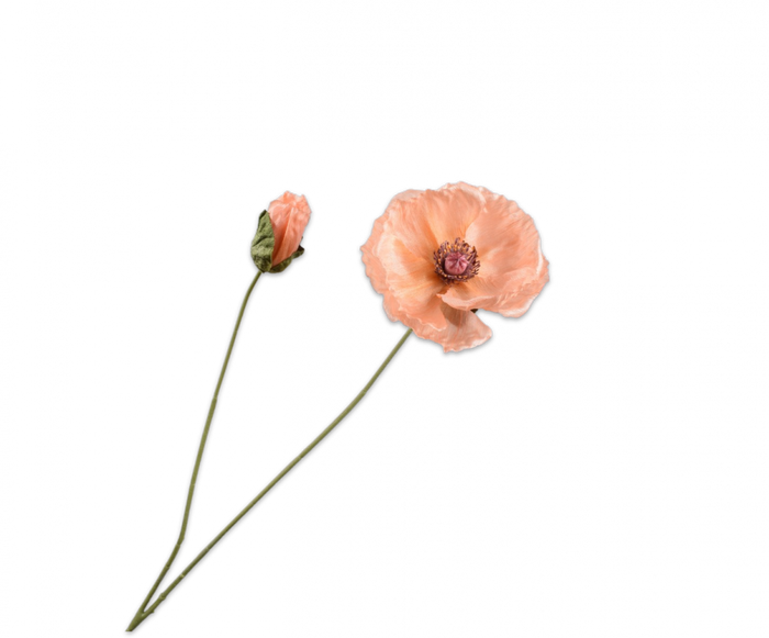 KLAPROOS TAK zalm 82 cm- Zijden bloem - Kunst bloem -duurzaam