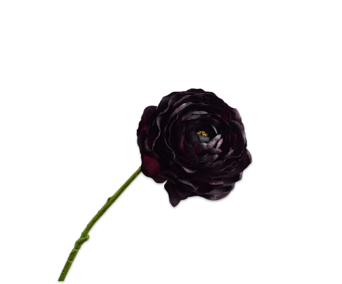 Losse zijden bloem Ranonkel bordeaux 55 cm
