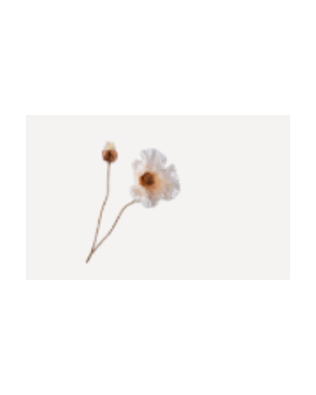 Losse zijden bloem Klaproos crème 82 cm
