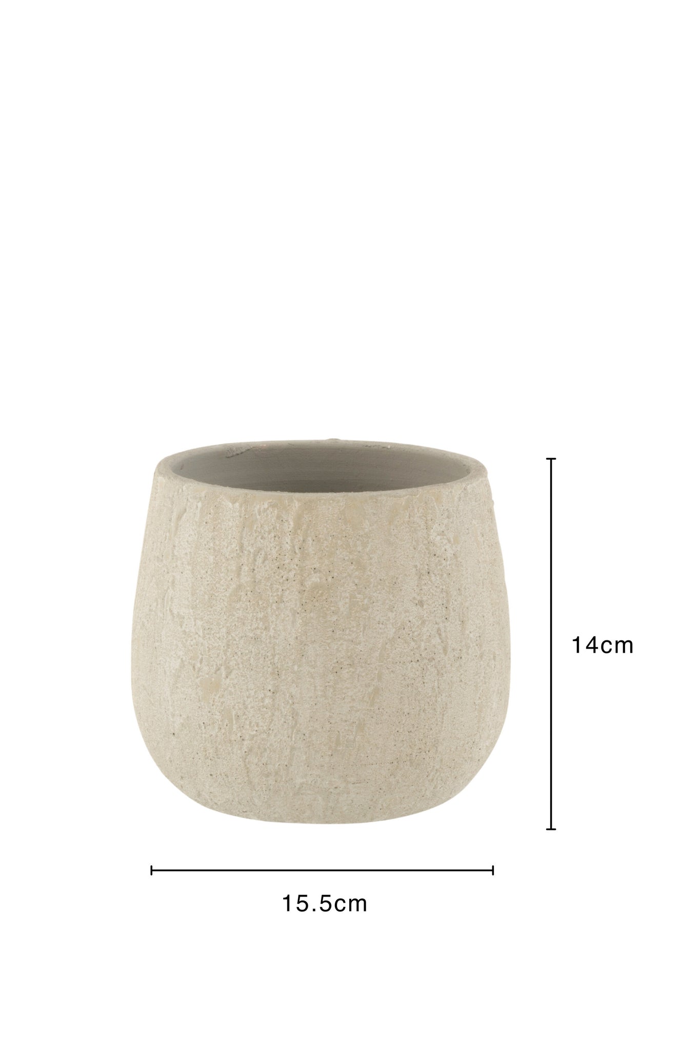 Flowerpot Dot Rough Ceramic Grey Medium