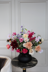 Zijdenboeket Blair - incl vaas! - Kunstbloemen boeket - zijden bloemen