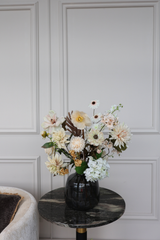 Zijdenboeket Nudéé - Kunstbloemen boeket - zijden bloemen