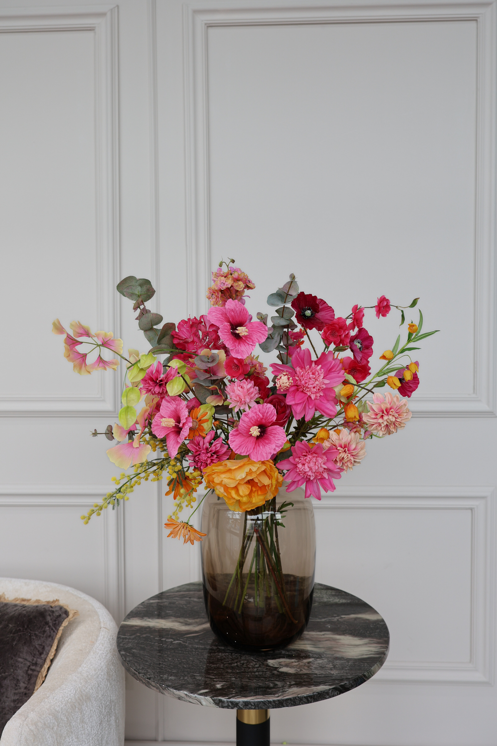 Zijdenboeket Olda - Kunstbloemen boeket - zijden bloemen