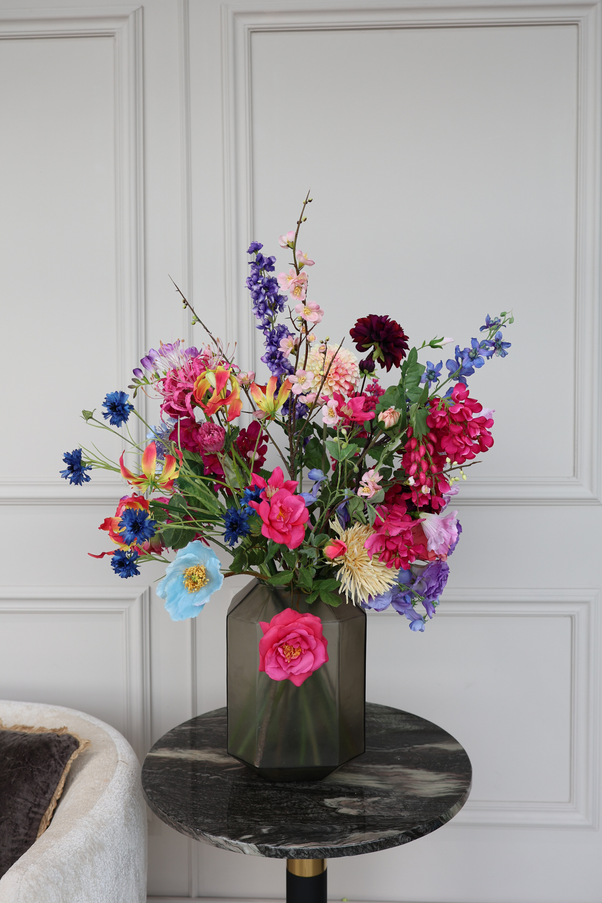 Zijdenboeket Talia - Kunstbloemen boeket - zijden bloemen