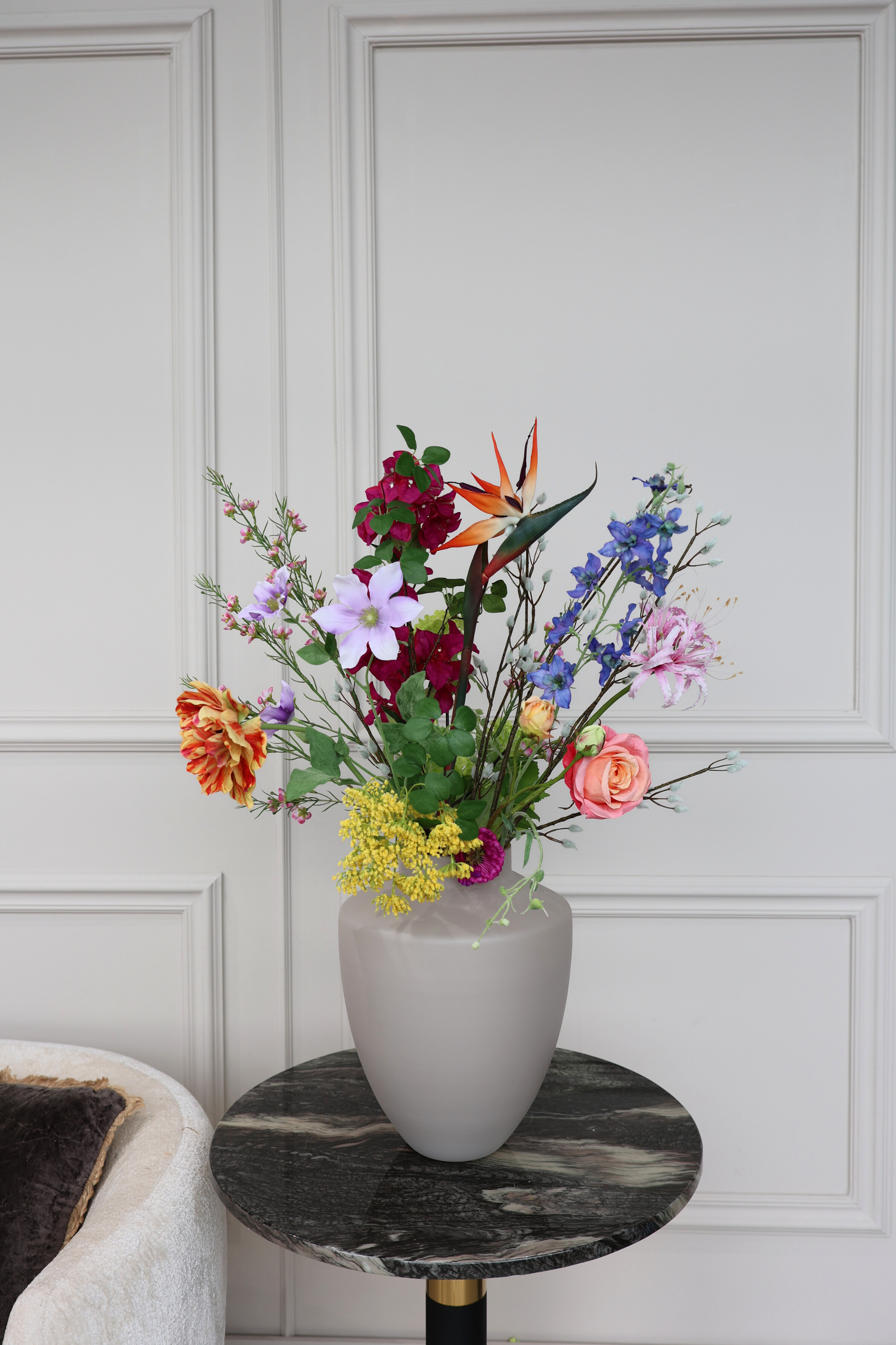 Zijdenboeket Vive - Kunstbloemen boeket - zijden bloemen