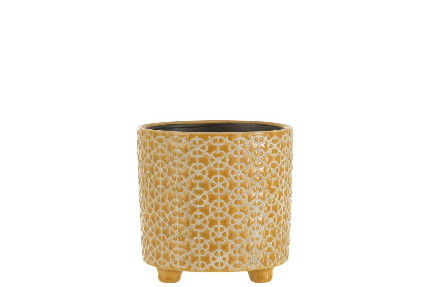 Flowerpot Flower Ceramic Ochre Medium