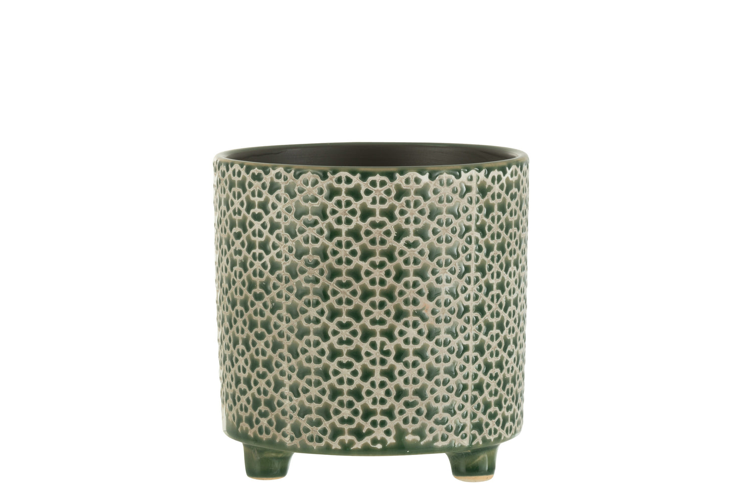 Flowerpot Flower Ceramic Green Large