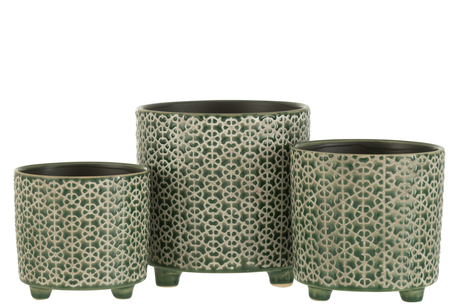 Flowerpot Flower Ceramic Green Large