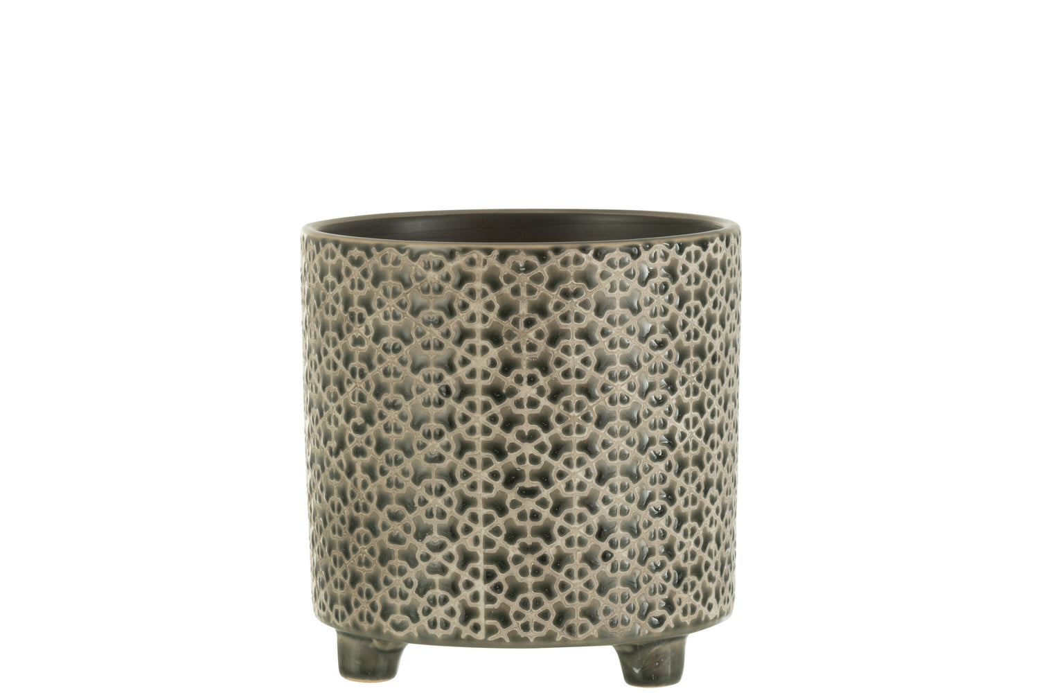 Flowerpot Flower Ceramic Grey/Blue Large