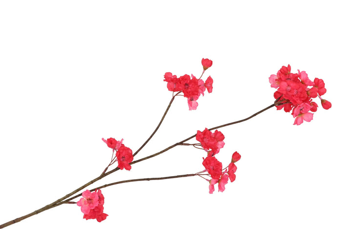 Silk cherry blossom red 85cm - Zijden bloem - Kunst bloem -duurzaam