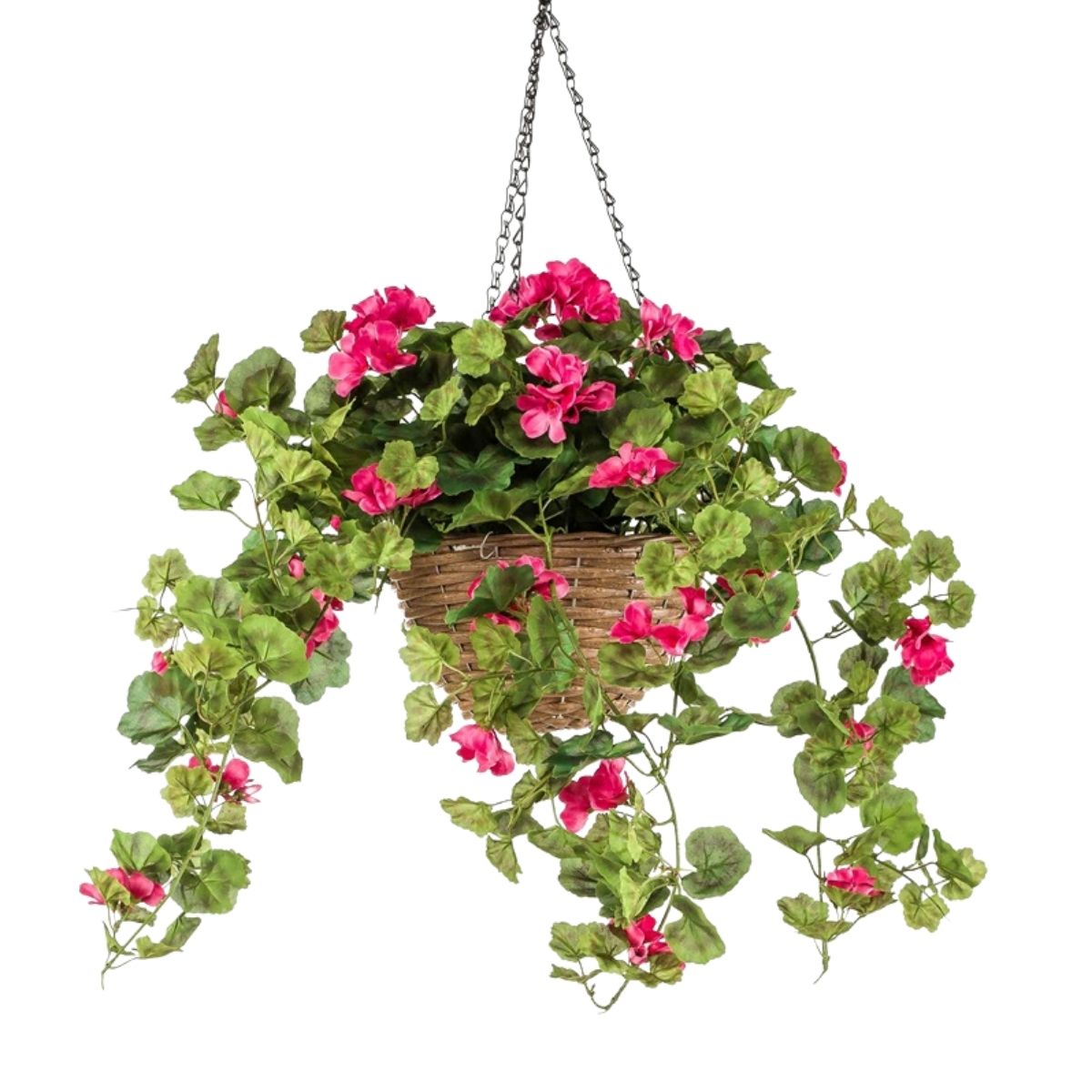 Geranium zijden hangplant fuchsia 70cm